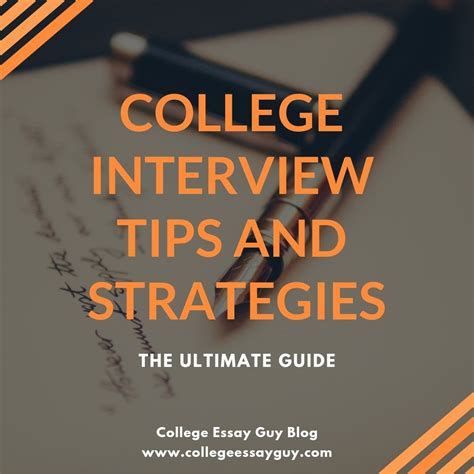 College interview tips